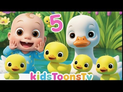 🦆🦆 Five Little Ducklings Learn Numbers with Song 🦆🦆