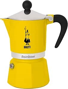 Bialetti 4983 Rainbow Espresso Maker, Yellow