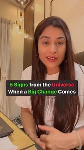 Neha Chauhan | 5 Signs from the Universe when a Big Change Comes after Suffering… Are you ready for it? 🧐🙋‍♀️ #snehachauhan #highteawithsneha... | Instagram