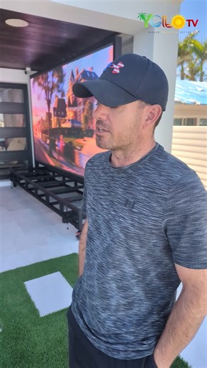 Outdoor environments are unpredictable and most “outdoor TVs” aren’t truly built for them. YOLO Outdoor Displays are sealed to IP66 standards. They’re built with marine-grade materials, and tested for 100°F summers, Gulf humidity, and coastal storms. They don’t just resist weather, they thrive in it. Because your investment deserves to perform beautifully, rain or shine, season after season. “I love it. It’s beautiful. It’s clear. I just cannot believe that it can stay outside and it’s weatherpr