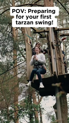 We all know the feeling of your first tarzan swing! 😲 #goape #goapeforestofdean #tarzan #aaaahhhh