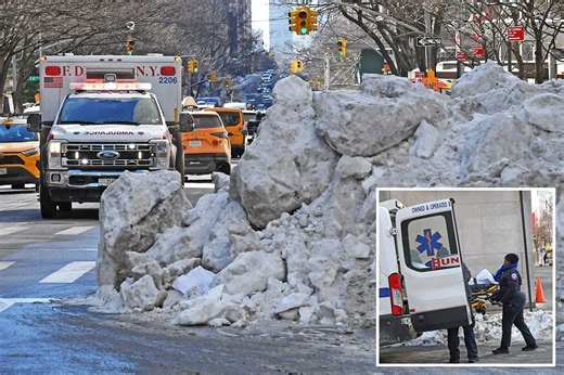 NYC EMTs, hospitals plagued by massive piles of week-old snow, thwarting emergency response: 'It's been a mess'