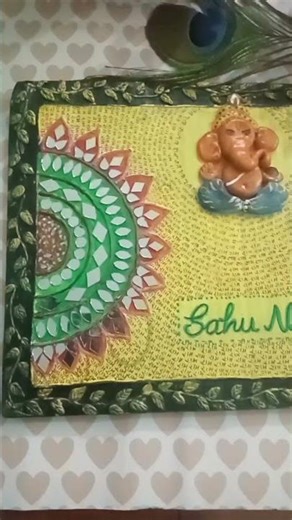 unique name plate design # lippan art # mirror art work # aesthetic easy to beginners