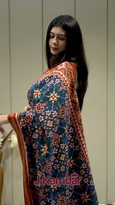 It’s not just a saree — it’s an heirloom. The art of Double Ikkat Patola is a 12th-century legacy, where every thread is dyed before weaving — so the design exists perfectly on both sides. A craft so precise, only a few artisans in India still practice it. Rare & Remarkable. . . . . . . . . . . [double ikkat patola saree, patola saree Gujarat, rare patola saree, handwoven patola saree, original patan patola, luxury silk patola, bridal patola saree, traditional patola weaving, heritage Indian sar