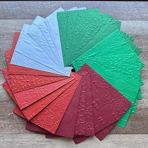 Embossed Christmas Cardstock: A2 Holiday Paper Sheets for Scrapbooking - Etsy
