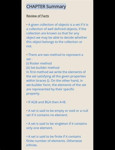 Sets, formula sheet, #maths and summary complete chapter