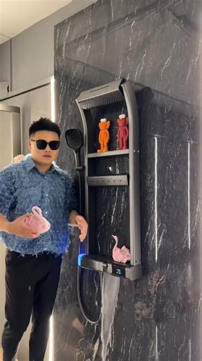 4.1M views · 26K reactions | ️ Rainfall Luxury at Home ✨ Our top-spray shower system brings spa-level comfort with a wide water flow and premium design.  #LuxuryShower #RainfallExperience #BathroomDesign #HomeUpgrade #SpaVibes | Home Kitchen Supplies | Facebook