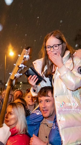 Surprising a Young Fan with My Guitar in Glasgow