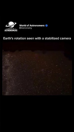 Earth's rotation seen by a stabilized camera 😱 | #earth #planets #rotation #space #camera
