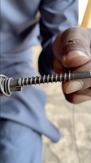 Making Heavy Duty Compression Spring from SS Wire | Hand Drill Machine Spring Making #shortsvirl