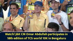 Watch! J&K CM Omar Abdullah participates in 18th edition of TCS World 10K in Bengaluru