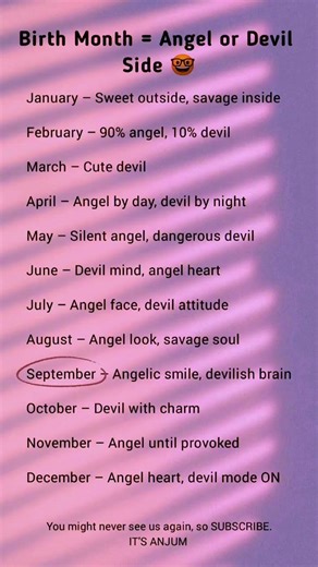 Angel or Devil? 😇😈 | Birth Month Truth 🫣🤓