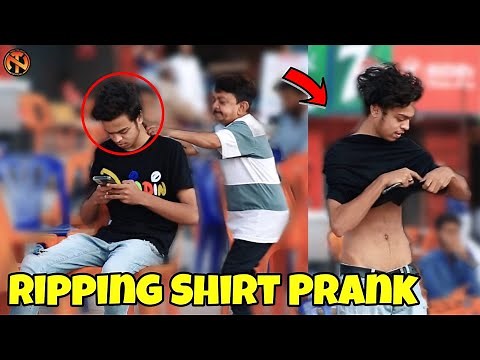 Ripping Shirts Funny Public Prank | New Talent