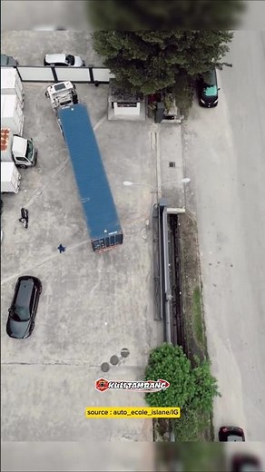 the maneuvering skills of a trailer truck driver are very extraordinary