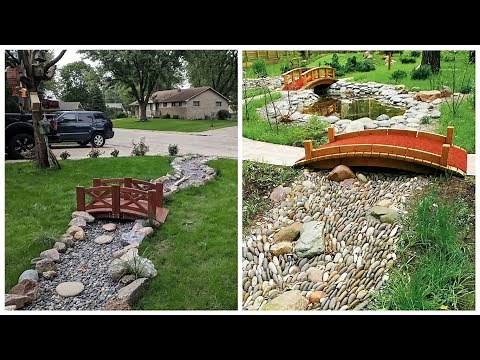 "Dry creek" in landscape design! 50 examples for the garden and backyard!