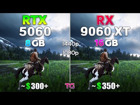 RTX 5060 8GB vs RX 9060 XT 16GB - Test with New Drivers | 1080p & 1440p