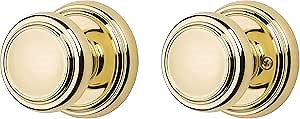 Baldwin Prestige Alcott Hall/Closet Knob in Polished Brass