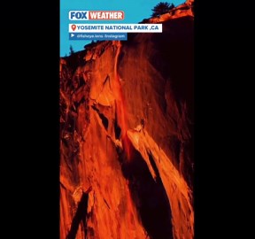 Watch: 'Firefall' phenomenon gives waterfall lava-like appearance at Yosemite National Park