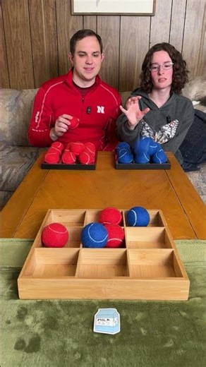 Milk? 🥛 Ball Toss Tic Tac Toe! #boardgames #couple #fun