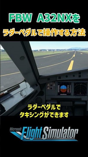 【MSFS2020】FBW A32NXをラダーペダルで操作する場合の注意点