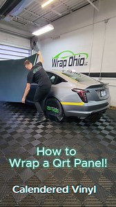How to wrap a quarter panel in calendered vinyl! This is Vinylfrog Metallic Kaitoke Green. We are wrapping a 2024 Cadillac CT5 Blackwing! 😎 #howto #wrap #vinylwrap #carwrap #vinylfrog | Wrap Ohio