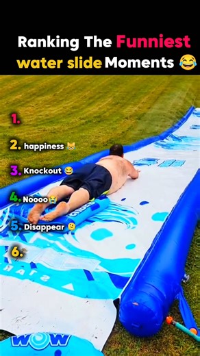 Ranking The Funniest water slide Moments 😂 #shorts #ranking #waterslide