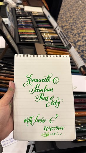 Kanwrite Ultra flex nib in action at the Pune International Pen Festival 2026. Pen: Kanwrite Heritage Nib: Fine Ultraflex (steel) #kanwrite #fountainpen #calligraphy #fountainpennetwork | KanWrite
