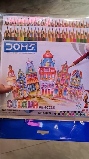DOMS Colour Pencils 50 Shades Unboxing & Review | Best Budget Colour Pencil Set