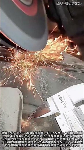 極限の精度！グラインダーとノギスで蘇る完璧な鋸刃 #worker #process #restoration #sharpness #manufacturing