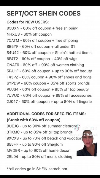 Here is everything you need to know to save on every SHEIN order during September using these September 2025 codes! Look up these codes in the search bar for savings the next time you order. Make sure you stack multiple SHEIN codes to get the biggest discount. I am a SHEIN ambassador and do make commission off these posts, but nonetheless I’m happy to help you save any way you can! #shein #sheincodes #sheincodes #sheincoupons