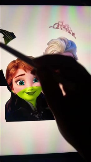 Frozen Disney transformation #frozen #art #digitalart #frozen #glowup #shorts #teamzita