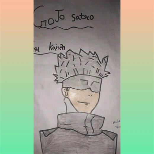 Gojo Satro Sketch #trending #youtube #shortsvideo #shorts #drawing #art #viralvideo #yt #artist