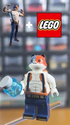Building Meowscles from Fortnite in LEGO