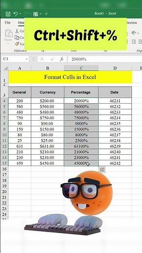 How to Format Cells in Excel using Shortcut Keys💻💻 #excel #exceltips #exceltips