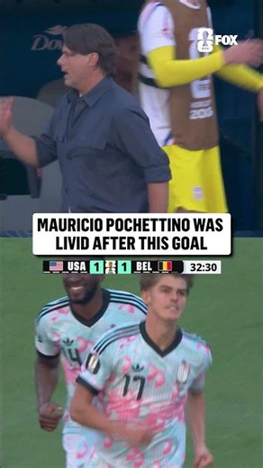 Mauricio Pochettino visibly frustrated after the second Belgium goal