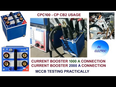 MCCB TESTING WITH 2000A USING CPC100 CURRENT BOOSTER, MAGNETIC UNIT - INSTANTANEOUS TRIP SITE TEST