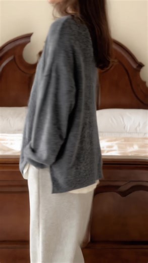 Women's Drop Shoulder Split Hem Sweater, Casual Long Sleeve Round Neck Jumper, Women's Knitwear Top for Fall & Winter, Sweaters for Women #tiktok #tiktokshop #tiktokmademebuyit #fyp #women