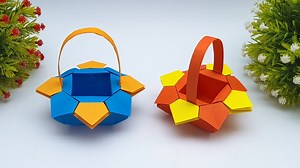 54K views · 3.7K reactions | Handmade easy paper toy basket making tutorial - DIY toy basket making crafts - Mini flower basket toy #Crafts #PaperBasket #EasterCrafts | Entertaining Arts | Facebook