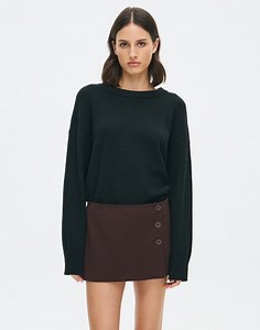 Tailored Button Mini Skirt in Fudge Fantasy | Glassons