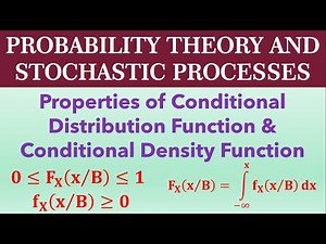 Properties of Conditional distribution function and conditional density function