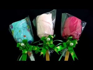 Beautiful roses made with a towel, ideal for Mother's Day souvenirs