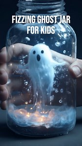 Baking Soda Fizzing Ghost Jar Create a spooky, bubbling ghost trapped in a jar with an eerie glow at the bottom! You Will Need: 1 Clear Glass Mason Jar (or a clear plastic jar with a lid) White Vinegar (the acid) Baking Soda (the base) Water (room temperature) Clear Dish Soap (a few squirts, for extra bubbles/foam) Glycerin (optional, helps suspend the ghost for a bit) Small, Lightweight Ghost Figure: Option A (Floating): A small plastic toy ghost that's neutrally buoyant (will float/sink slowly