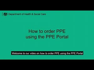 How to order PPE using the PPE Portal