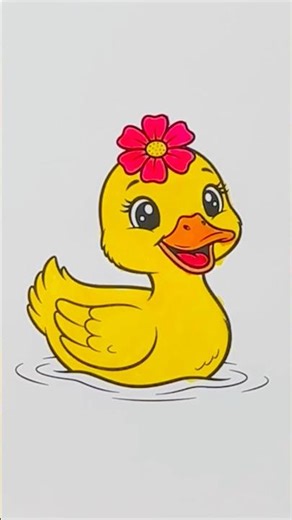 Satisfying Duck Coloring That's Actually Mesmerizing 💛✨ #shorts