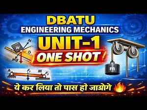 DBATU Engineering Mechanics Oneshot | Unit 1 Full Revision | Important Questions 2026 | Pass Pakka
