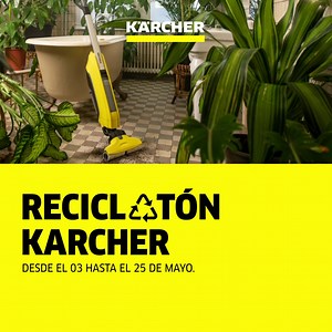 ¡Vuelve nuestra Reciclatón Karcher en nuestras tiendas Karcher Center! Desde el 03 hasta el 25 de mayo puedes traer una hidrolavadora, aspiradora o limpiadora a vapor que no utilices, de cualquier marca y obtendrás un 20% de descuento en tu compra. Recuerda que nuestra tiendas Karcher Center se encuentran ubicadas en Av. Las Condes 9050, Las Condes y en Av. Irrarázaval 259, Ñuñoa, ¡Te Esperamos! #karcher #karcherchile #karchersantiago #reciclatonkarcher | Kärcher