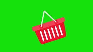 Shopping Basket Vector Animation On Green Stock Footage Video (100% Royalty-free) 3609889505 | Shutterstock