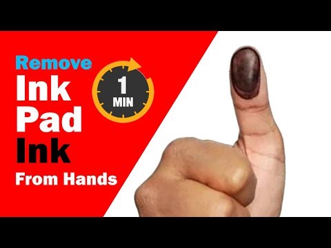 How to remove stamp pad ink from hands