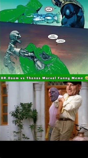 Dr doom vs Thenos 🥶Avengers Doomsday Fight 🥵 Marvel Funny Meme 🤣#funny #comedy #marvel #shorts