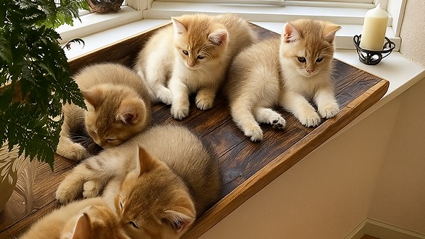 Adorable Kittens Lounging by the Window | Funny Cat Videos